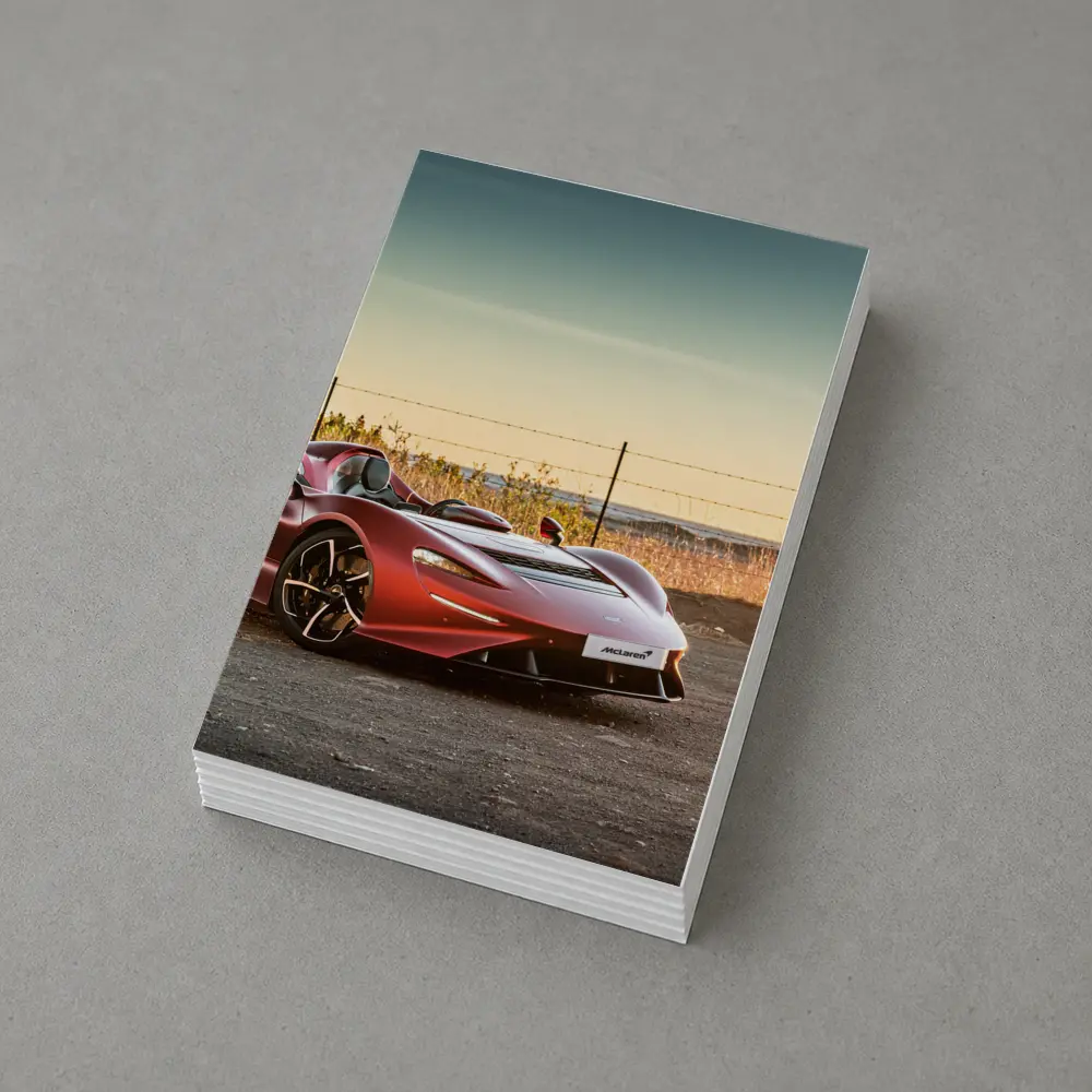 McLaren Elva Red Supercar Golden Hour – Postcards