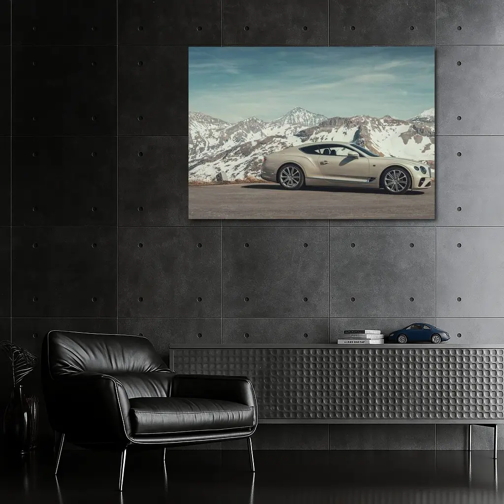 Bentley Continental GT Snow Mountain Road – Wall Art