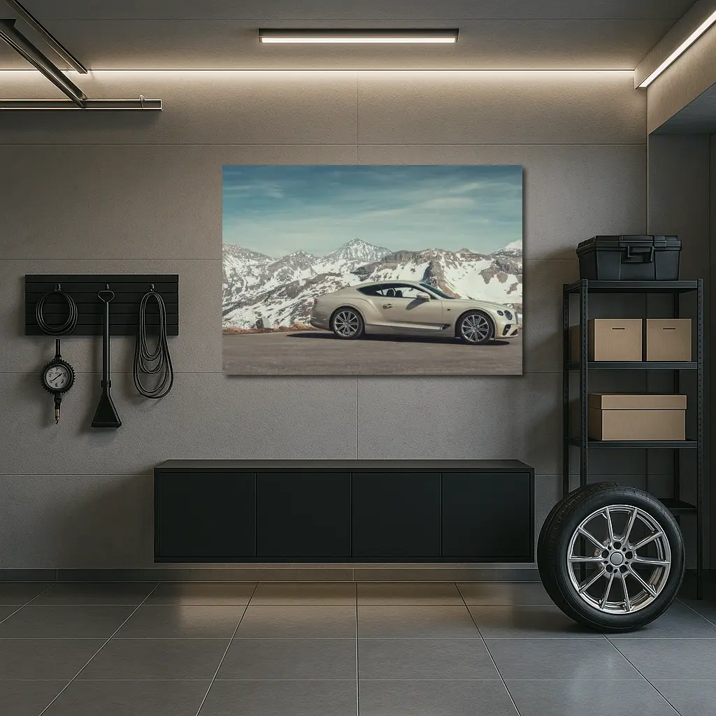 Bentley Continental GT Snow Mountain Road – Wall Art