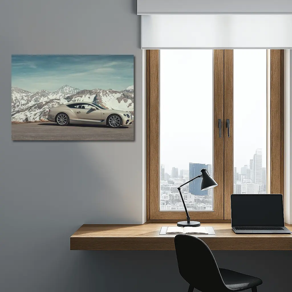 Bentley Continental GT Snow Mountain Road – Wall Art