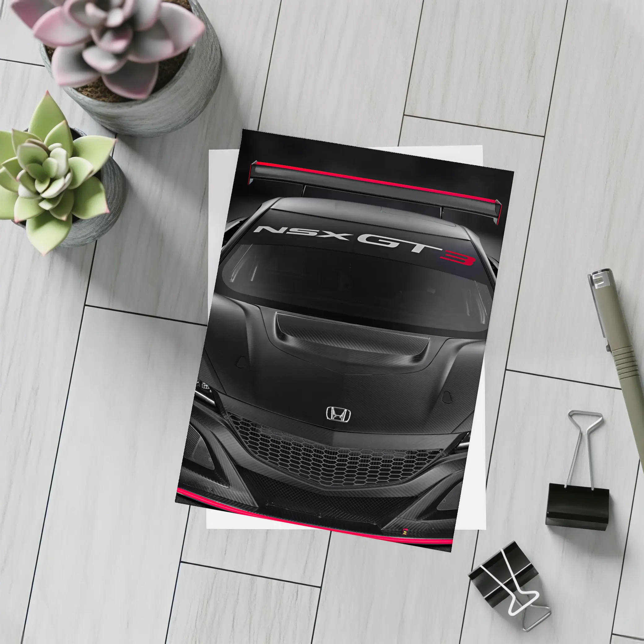 Honda NSX GT3 Race Car Dark Studio – Postcards