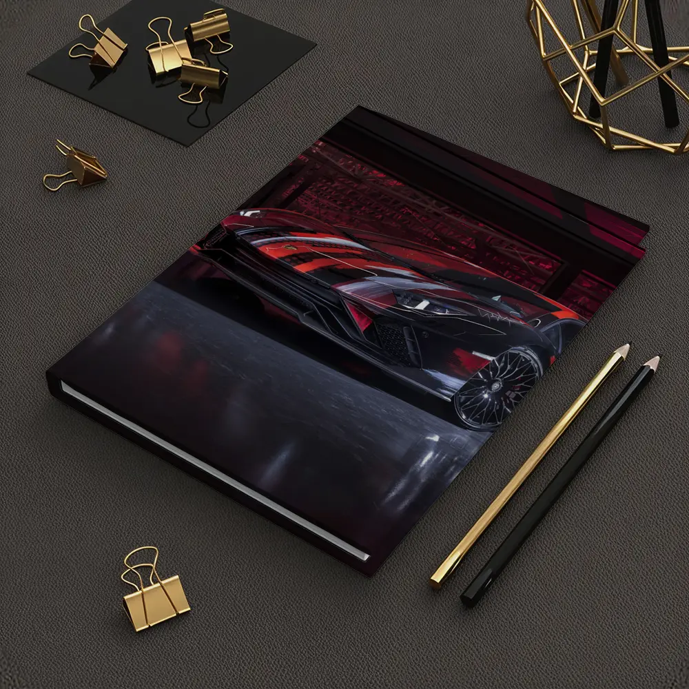 Lamborghini Aventador Red Black Wrap Garage – Notebooks