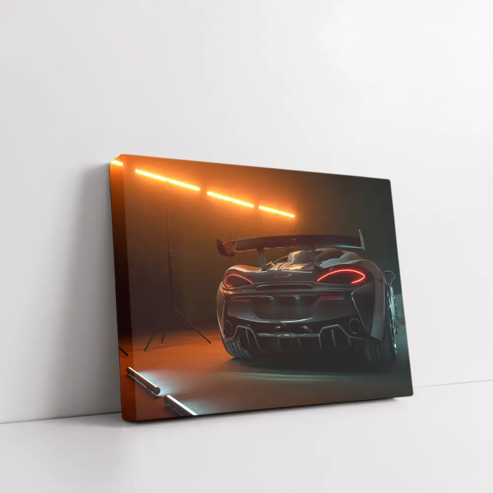 McLaren Senna Rear View Orange Studio – Wall Art