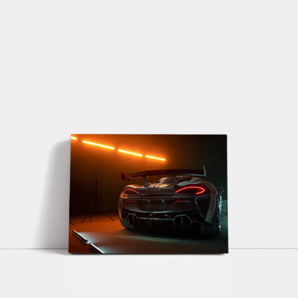 McLaren Senna Rear View Orange Studio – Wall Art