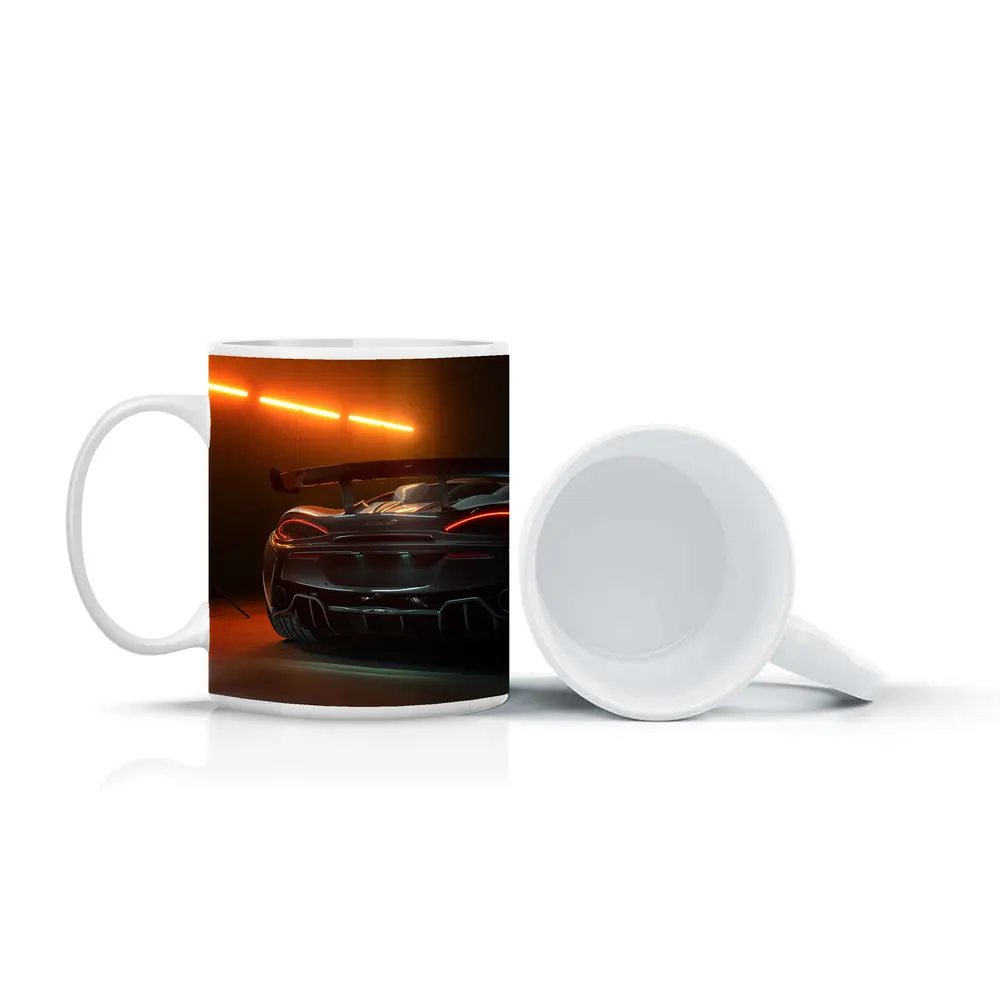 McLaren Senna Rear View Orange Studio – Mugs