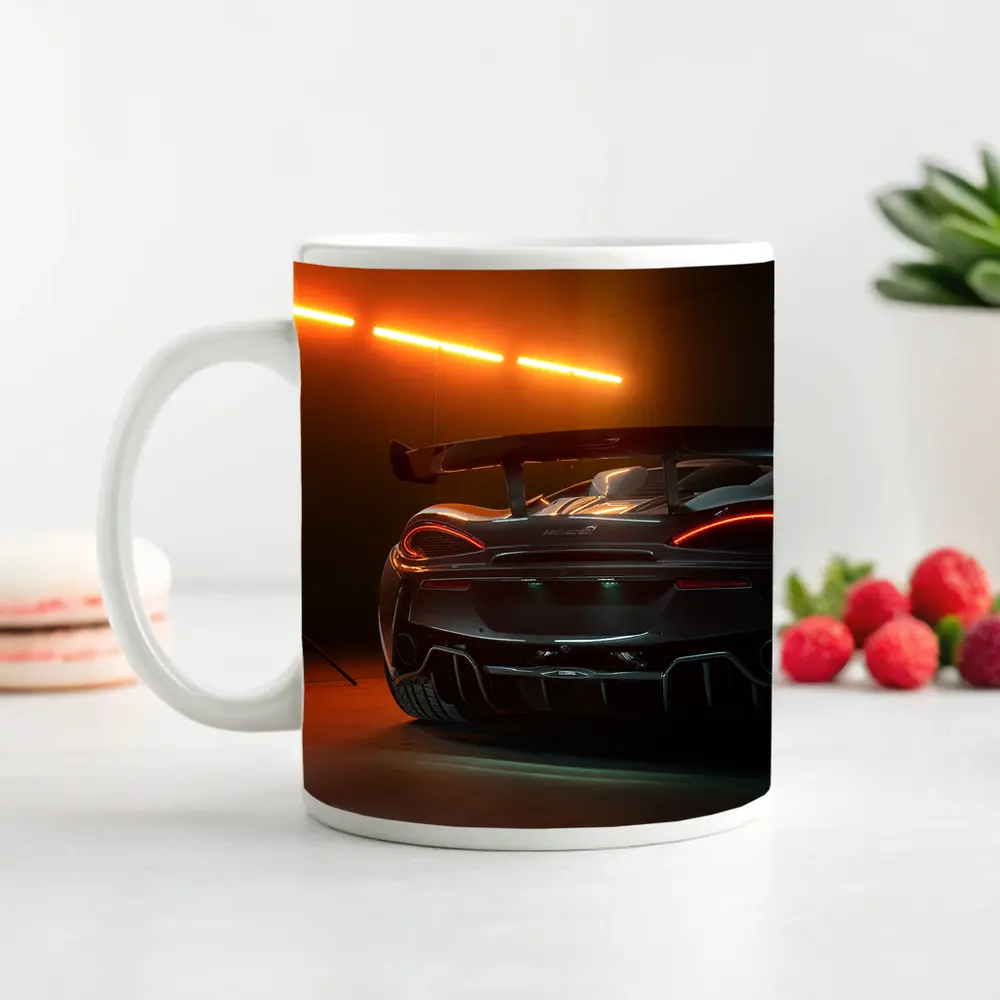 McLaren Senna Rear View Orange Studio – Mugs