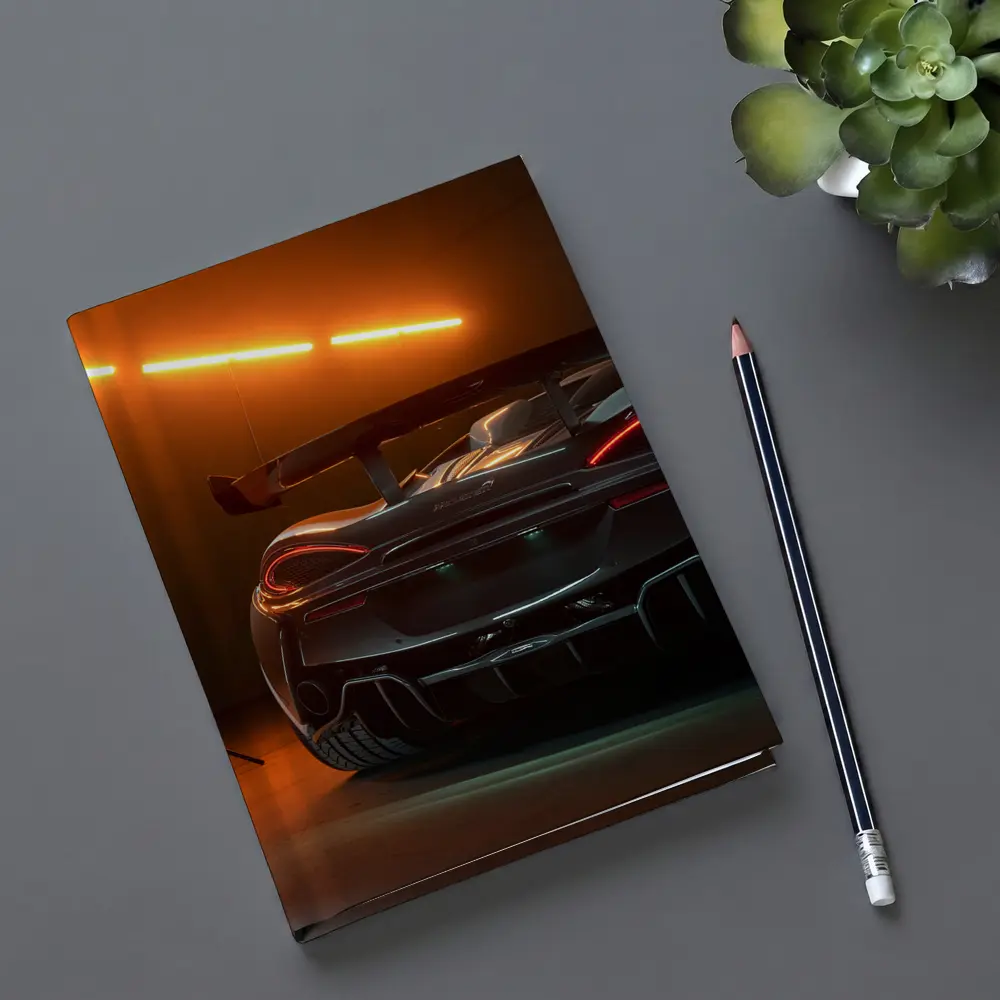 McLaren Senna Rear View Orange Studio – Notebooks