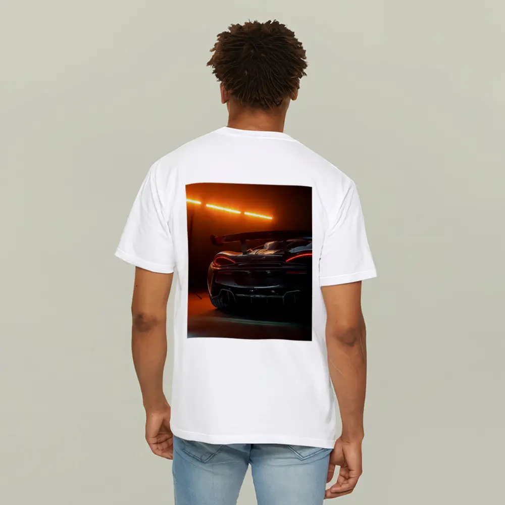 McLaren Senna Rear View Orange Studio – T-Shirts