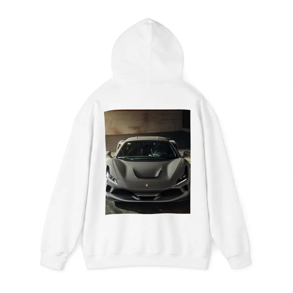 Ferrari F8 Matte Gray Parking Garage Front – Hoodies