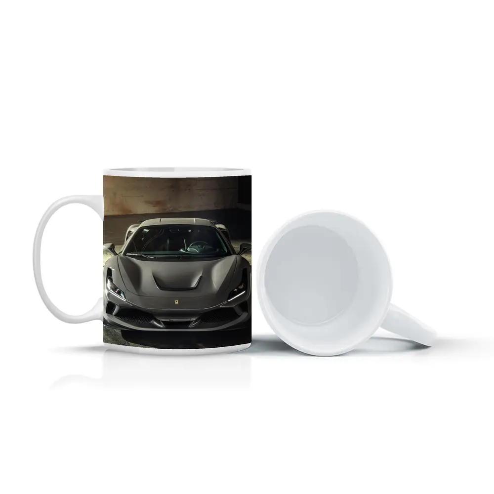 Ferrari F8 Matte Gray Parking Garage Front – Mugs