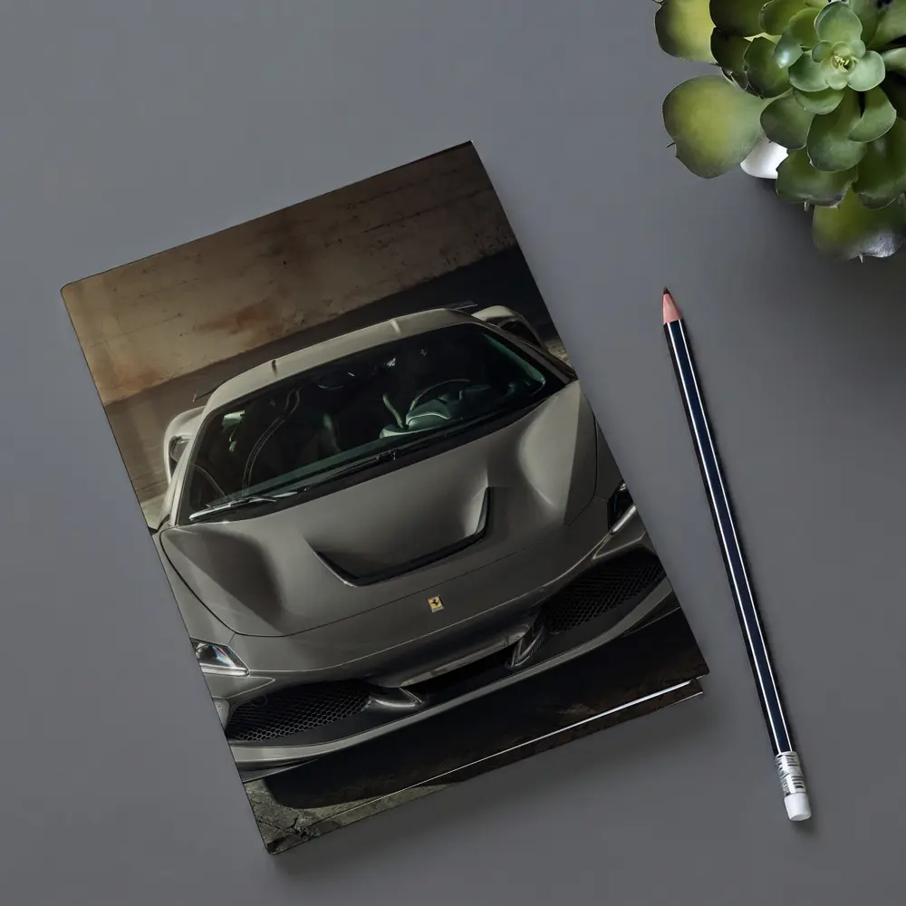 Ferrari F8 Matte Gray Parking Garage Front – Notebooks