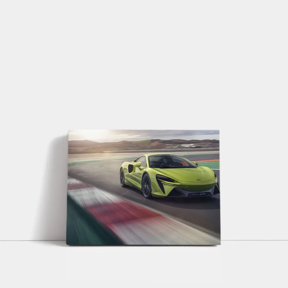 McLaren Artura Green Supercar On Track – Wall Art