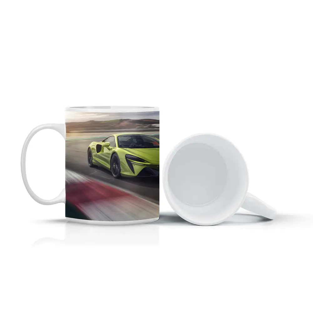 McLaren Artura Green Supercar On Track – Mugs