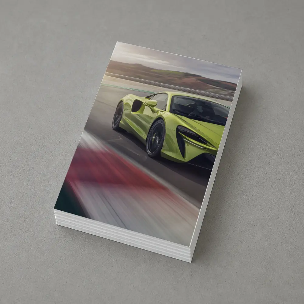 McLaren Artura Green Supercar On Track – Postcards