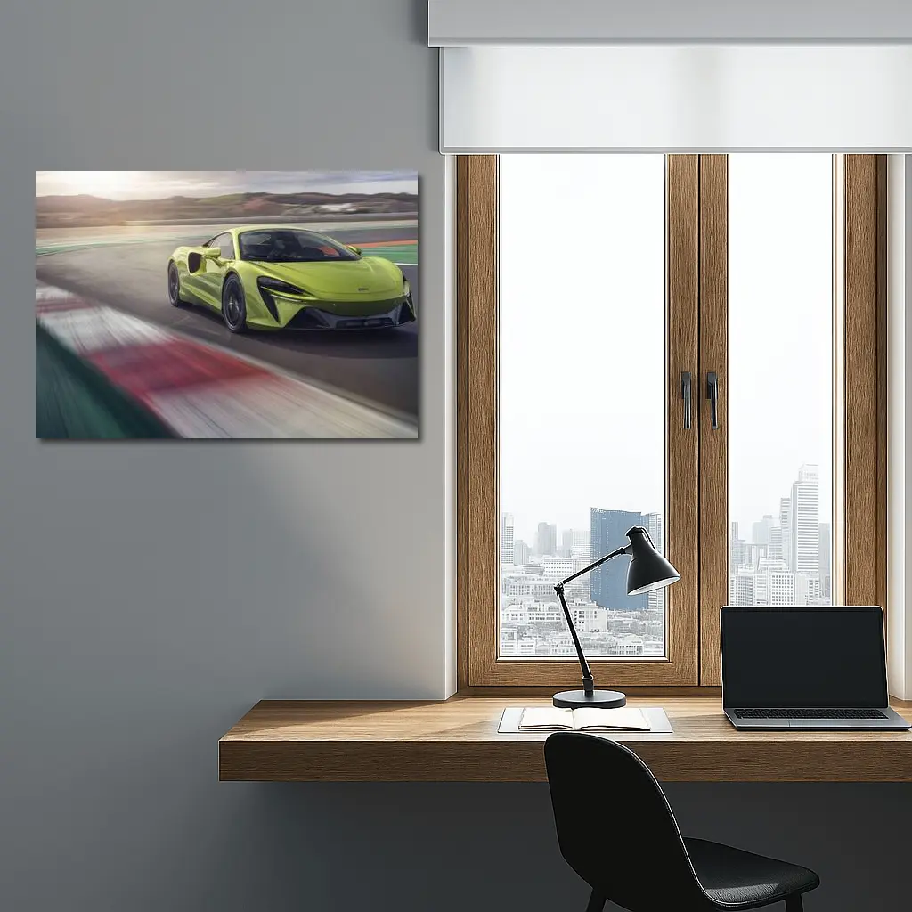 McLaren Artura Green Supercar On Track – Wall Art