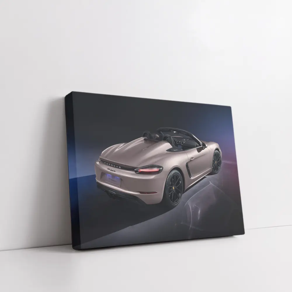 Porsche Boxster Rose Gold Studio Shot – Wall Art