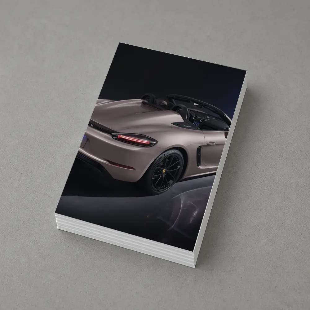 Porsche Boxster Rose Gold Studio Shot – Postcards