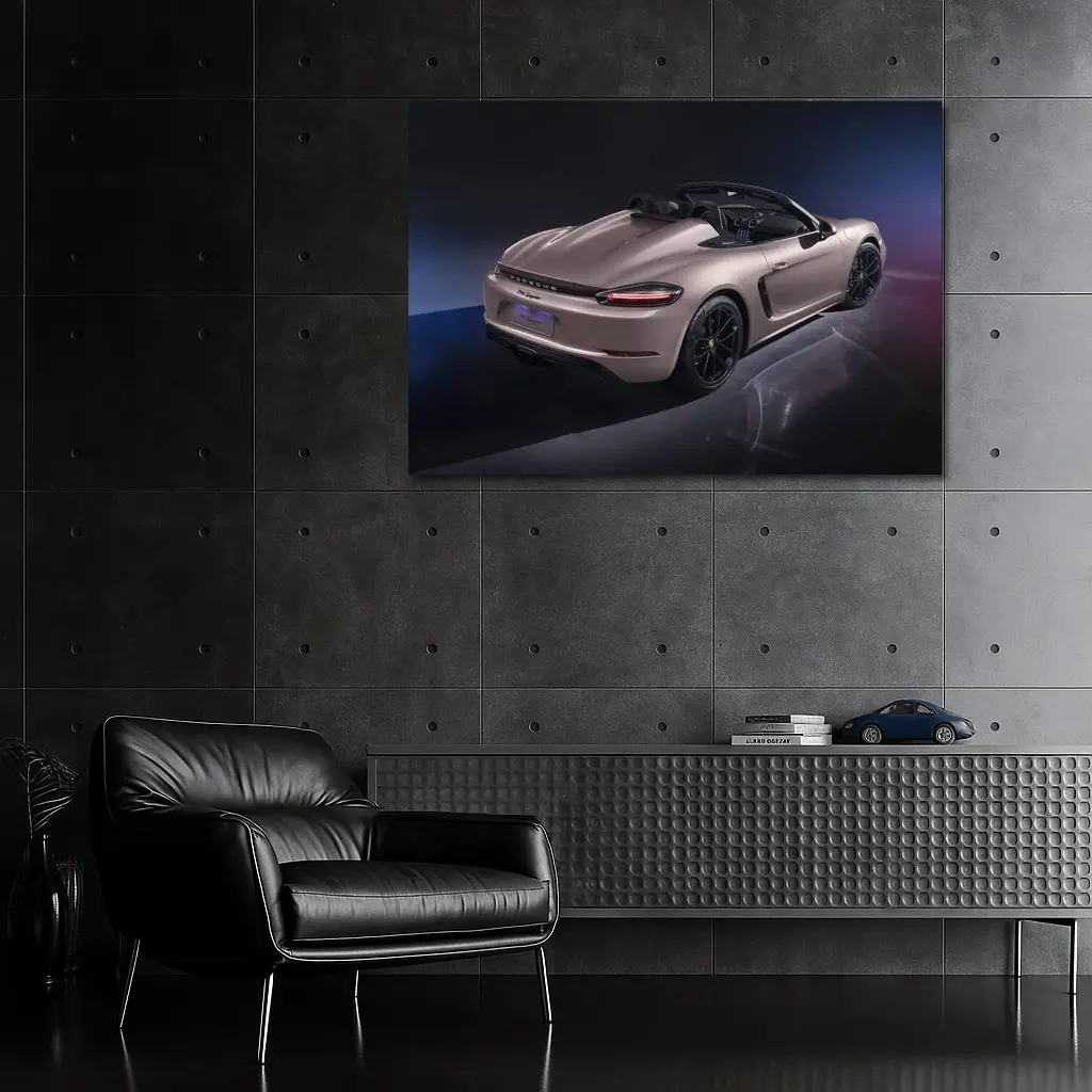 Porsche Boxster Rose Gold Studio Shot – Wall Art