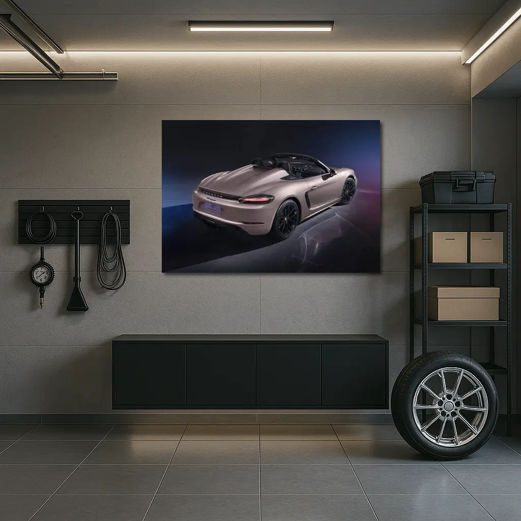 Porsche Boxster Rose Gold Studio Shot – Wall Art