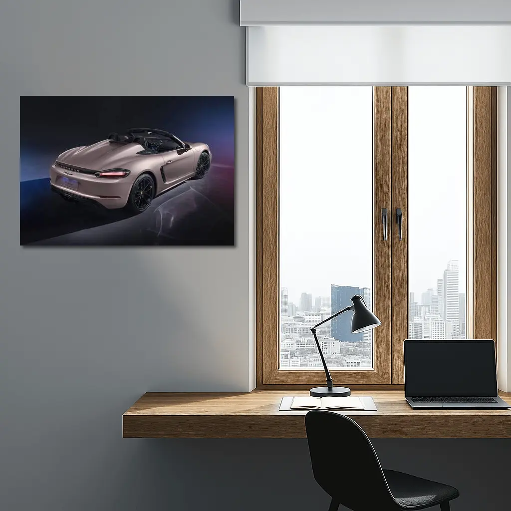 Porsche Boxster Rose Gold Studio Shot – Wall Art