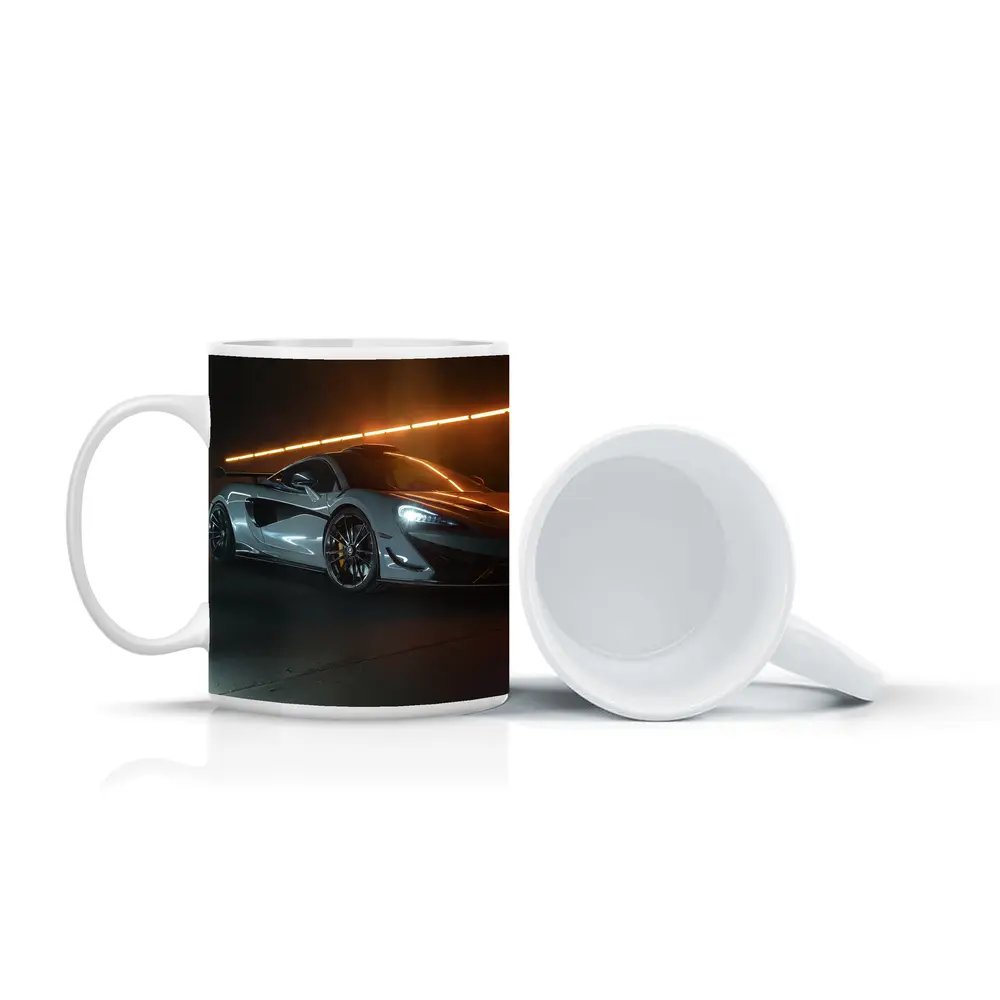 McLaren 570S Silver Supercar Dark Studio – Mugs