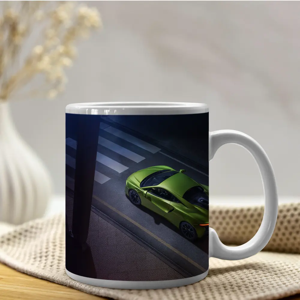 McLaren Artura Green Supercar City Street – Mugs