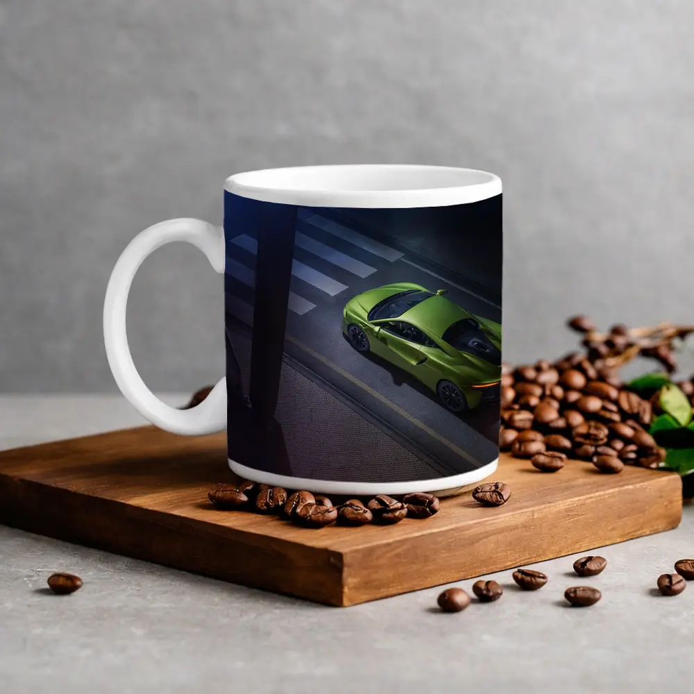 McLaren Artura Green Supercar City Street – Mugs