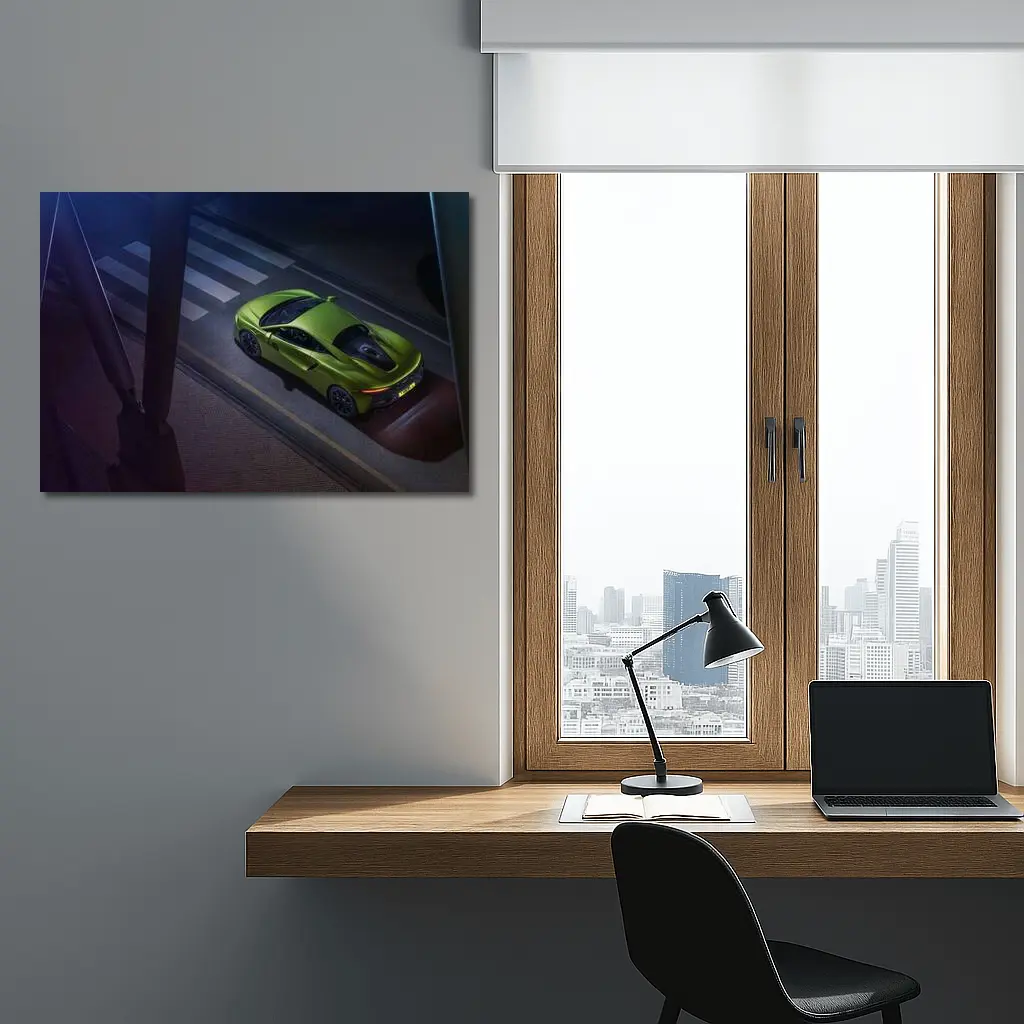 McLaren Artura Green Supercar City Street – Wall Art