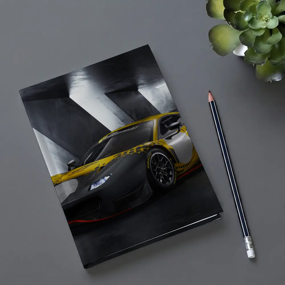 Ferrari 488 GT3 Yellow Racing Livery Dark – Notebooks