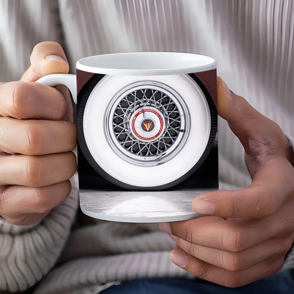 Classic Cadillac Whitewall Wire Wheel Marble – Mugs
