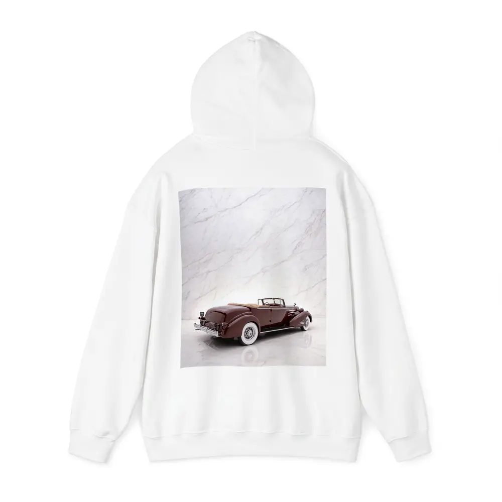 1935 Cadillac Series Convertible Marble Background – Hoodies