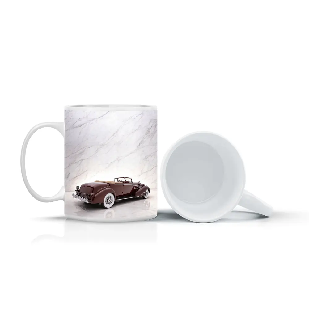 1935 Cadillac Series Convertible Marble Background – Mugs