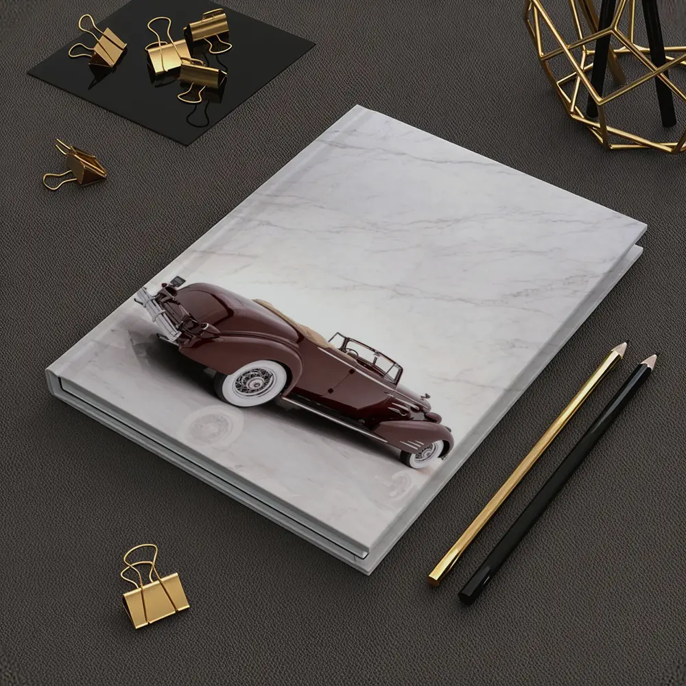 1935 Cadillac Series Convertible Marble Background – Notebooks