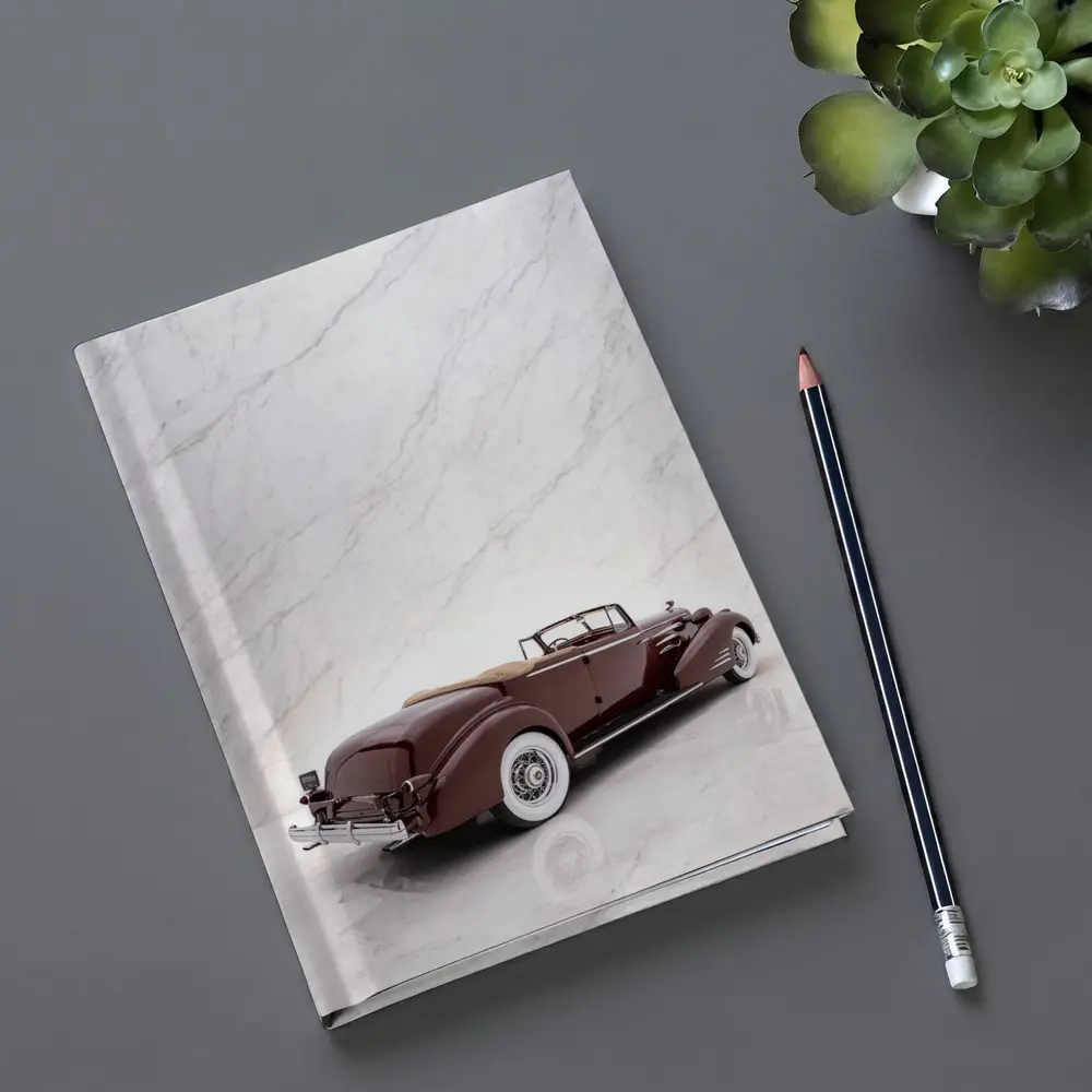 1935 Cadillac Series Convertible Marble Background – Notebooks