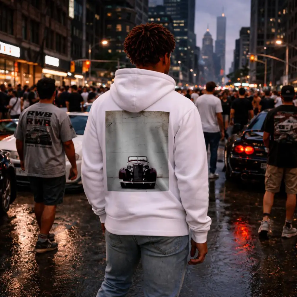 Classic Cadillac Vintage Car Marble Wall – Hoodies