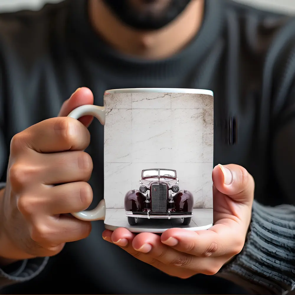 Classic Cadillac Vintage Car Marble Wall – Mugs