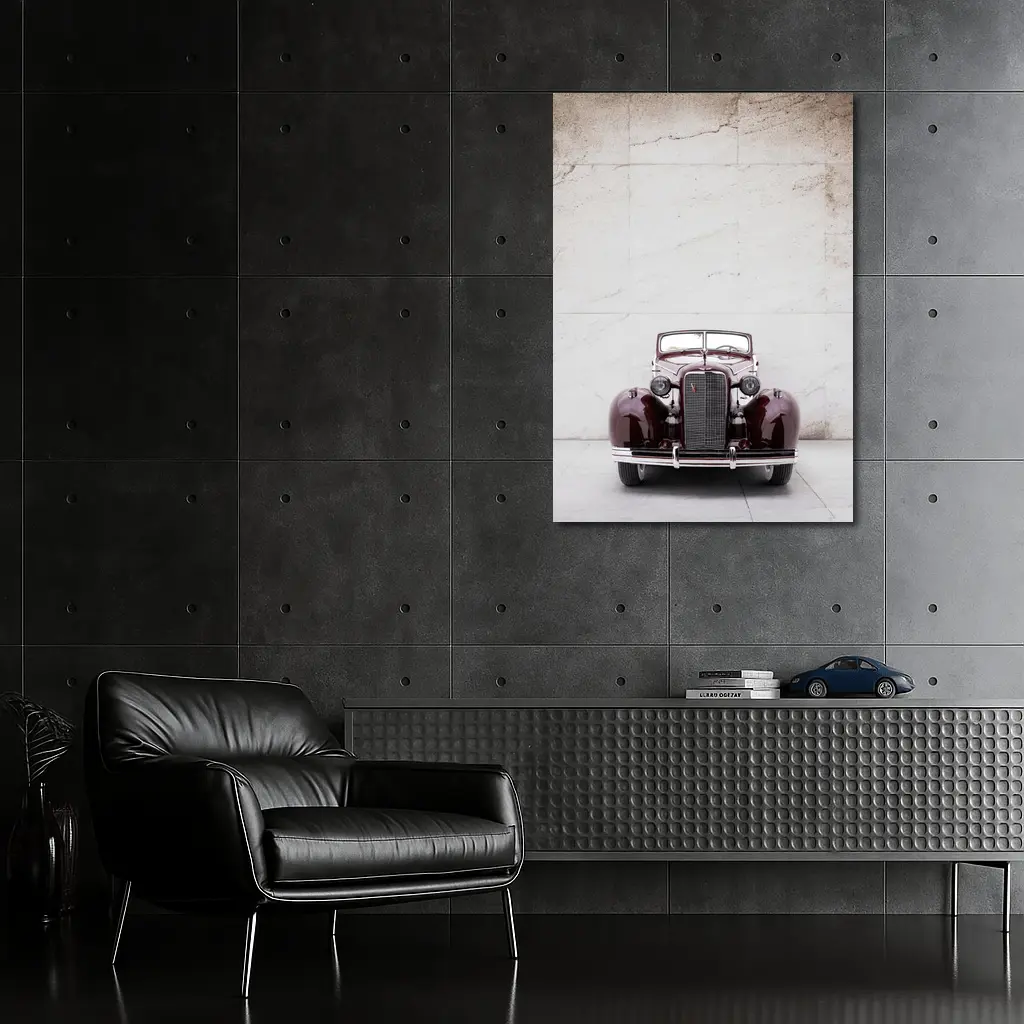 Classic Cadillac Vintage Car Marble Wall – Wall Art