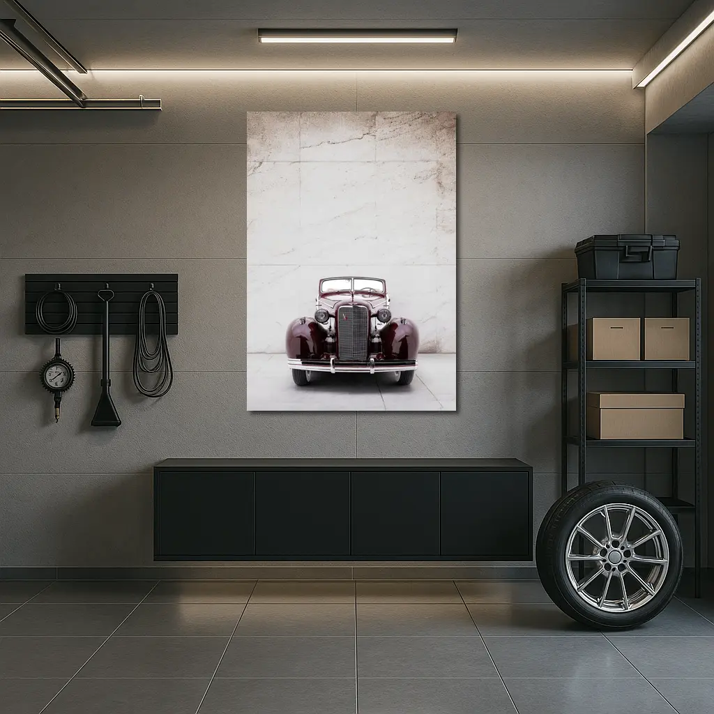 Classic Cadillac Vintage Car Marble Wall – Wall Art