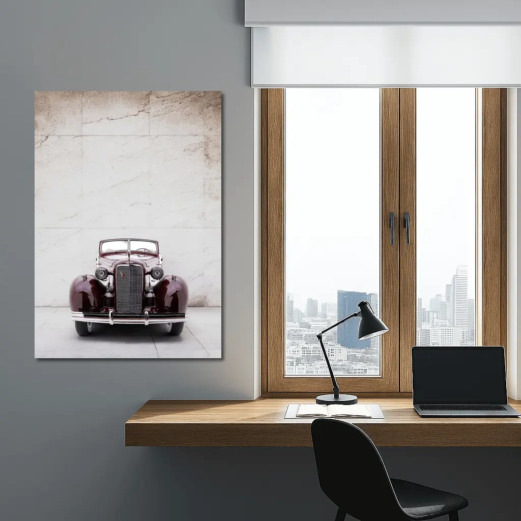 Classic Cadillac Vintage Car Marble Wall – Wall Art