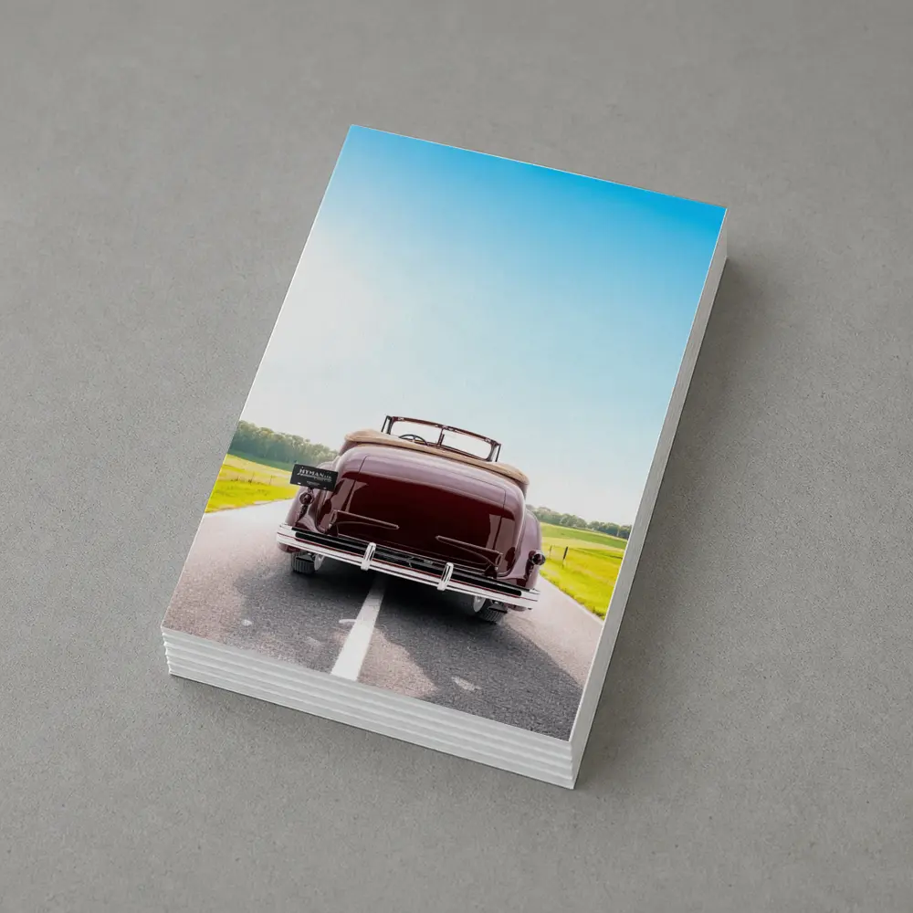 Classic Cadillac Convertible On Open Road – Postcards