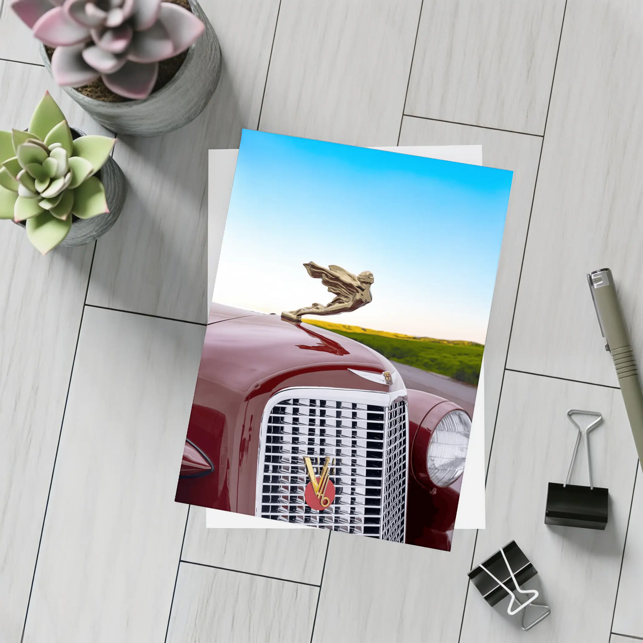1935 Cadillac Series Classic Hood Ornament Road – Postcards