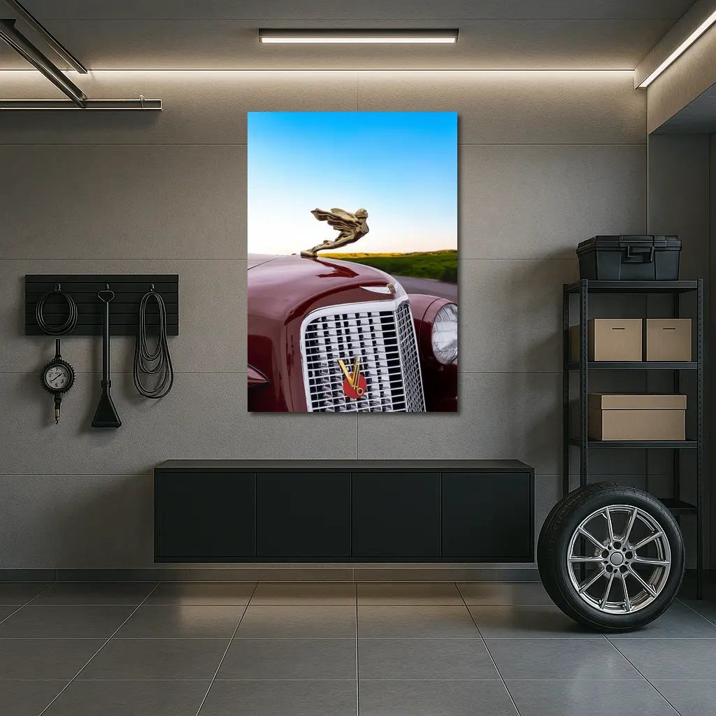 1935 Cadillac Series Classic Hood Ornament Road – Wall Art