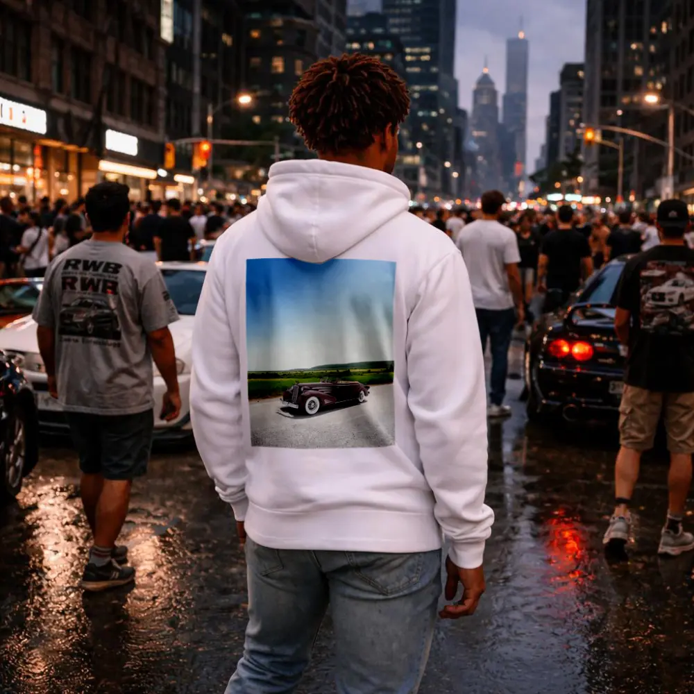 Classic Cadillac Convertible Open Road Summer Drive – Hoodies