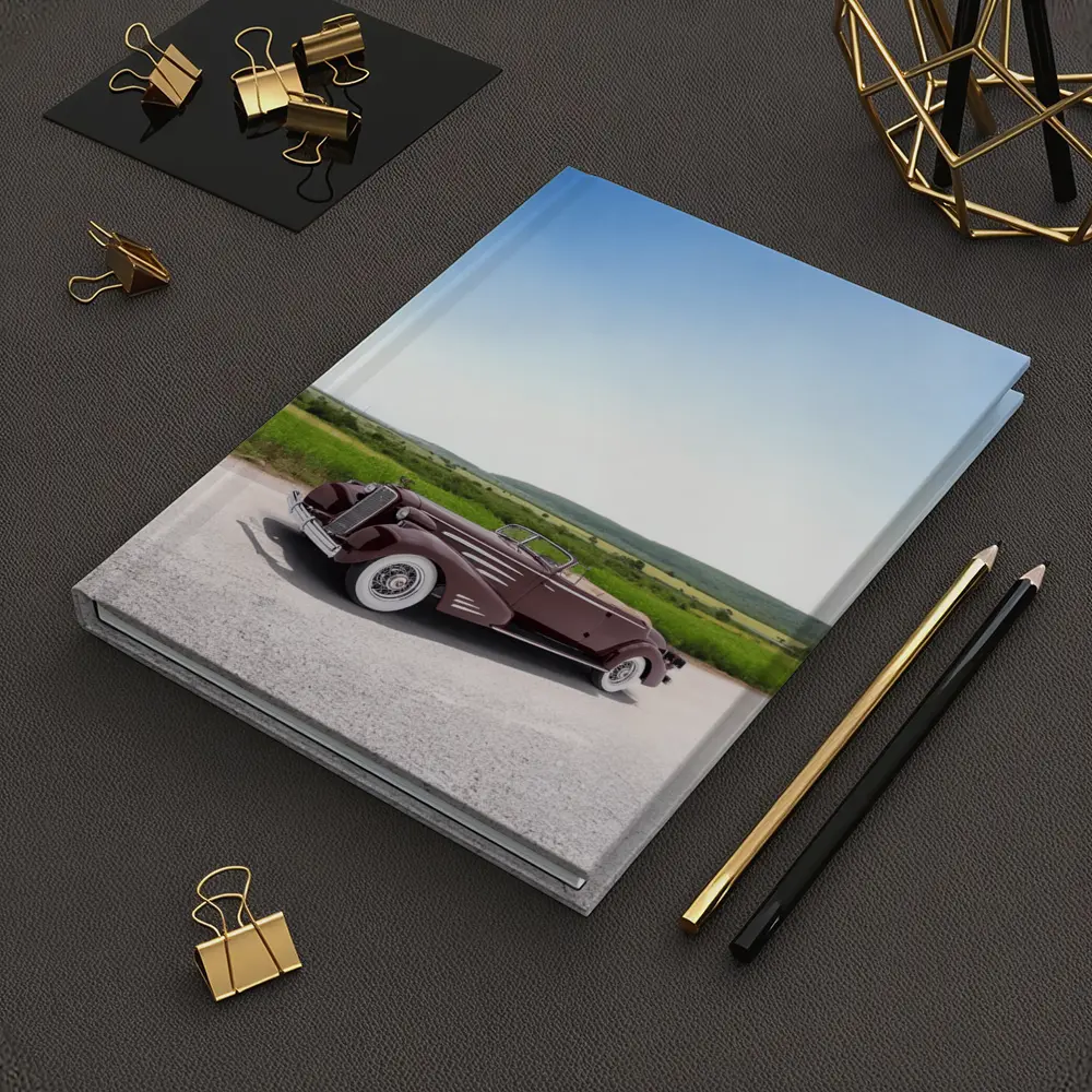 Classic Cadillac Convertible Open Road Summer Drive – Notebooks