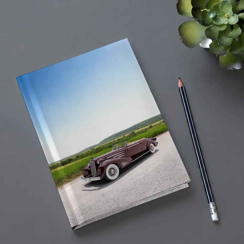 Classic Cadillac Convertible Open Road Summer Drive – Notebooks