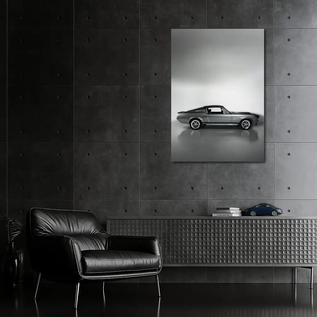 1967 Ford Mustang Shelby GT500 Gray Studio – Wall Art