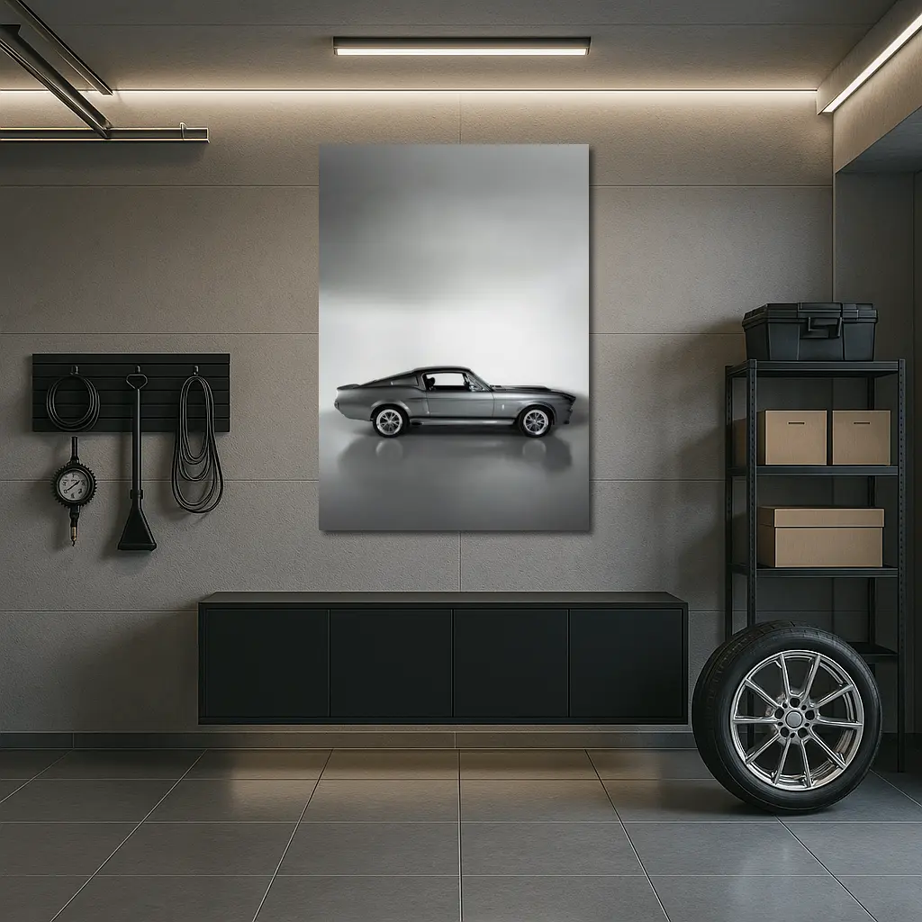 1967 Ford Mustang Shelby GT500 Gray Studio – Wall Art