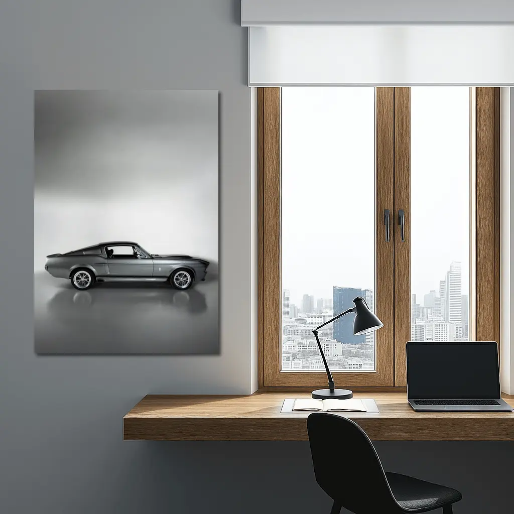 1967 Ford Mustang Shelby GT500 Gray Studio – Wall Art