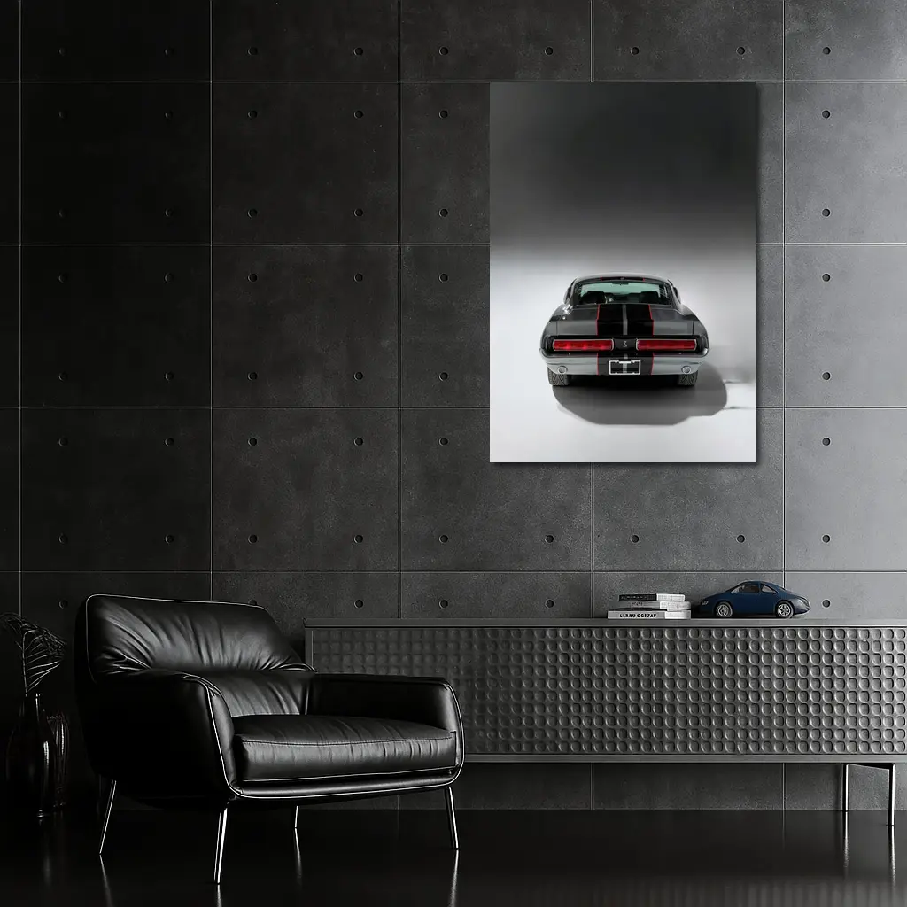 Ford Mustang Shelby GT500 Rear Studio View – Wall Art