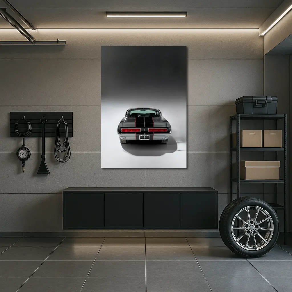 Ford Mustang Shelby GT500 Rear Studio View – Wall Art